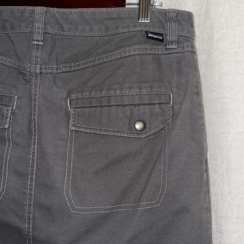 patagonia 6 Gray Mini Pencil Skirt 💯 Organic Cotton Plain Inner Details